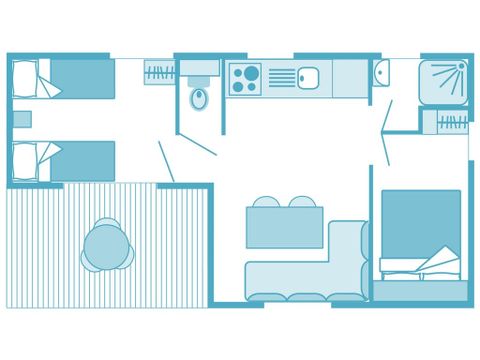 Mobilhome 4 personas - Confort 2ch