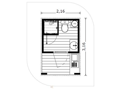 STAANPLAATS - Premium staanplaats voor tent, caravan en camper met privé sanitair + keukenhoek