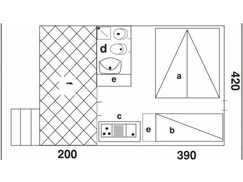 BUNGALOW 4 persone - Solido - una stanza