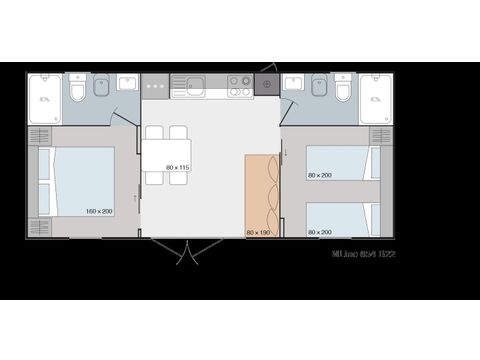 Mobile home 6 persons - De Luxe
