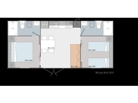 MOBILHOME 6 personnes - De Luxe