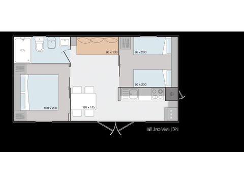 Mobile home 6 persons - Glam (pets allowed)