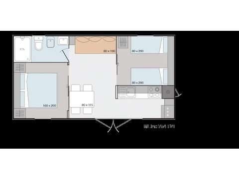 Stacaravan 6 personen - Glam (huisdieren toegestaan)