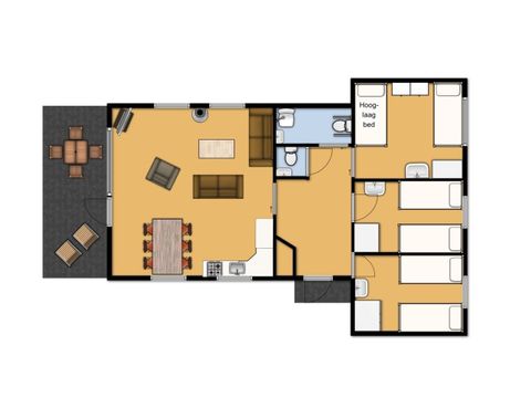 Bungalow 6 persons - Disabled access Dobbe bungalow