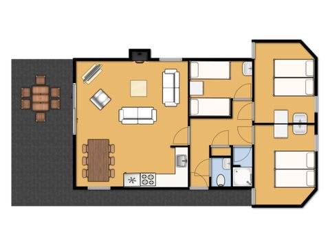 Bungalow 6 persons - Kraanvogel bungalow