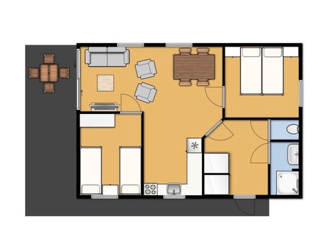 Bungalow 4 persons - Bungalow het Beekdal