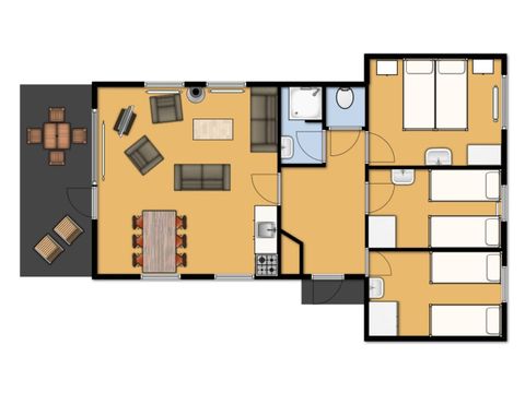 Bungalow 6 persons - Bungalow de Leeuwerik