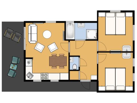 Bungalow 4 personen - Grutto