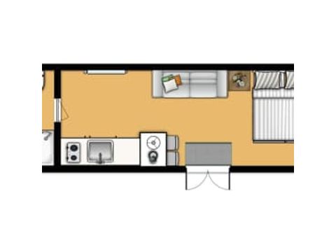 Chalet 2 personen - Kampeerchalet de Bosuil