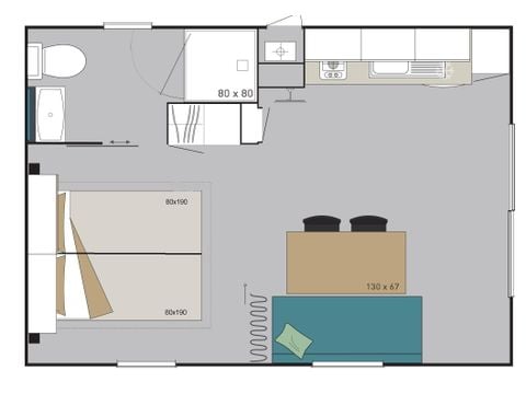 Mobilhome 3 personas - MINI S
