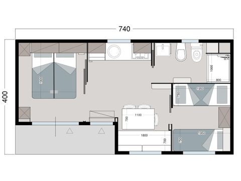 Mobile home 5 persons - Ulivi