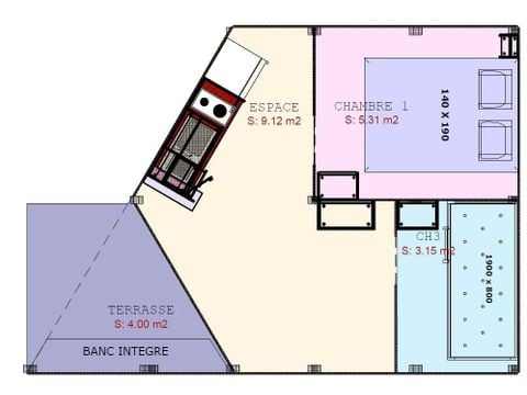 Safarizelt 4 Personen - TENTE SAHARI 2 CH 4 pers 1/4 pers