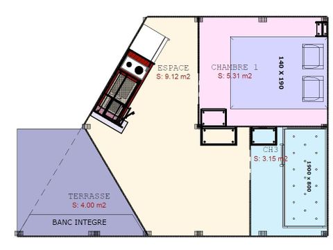 Safarizelt 4 Personen - Zelt Sahari 2 Zimmer 17m2