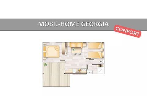 CASA MOBILE 4 persone - Georgia Confort 3 Camere 4 Persone Aria condizionata + TV