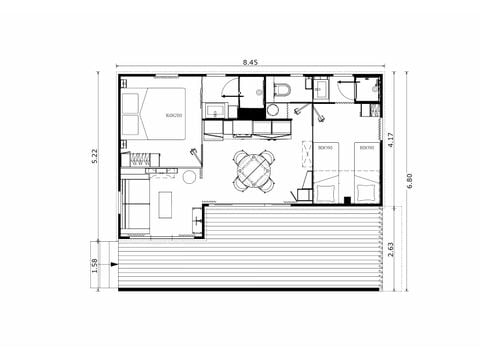 CHALET 4 personas - Cottage Badiane - 35 m² - 2 habitaciones