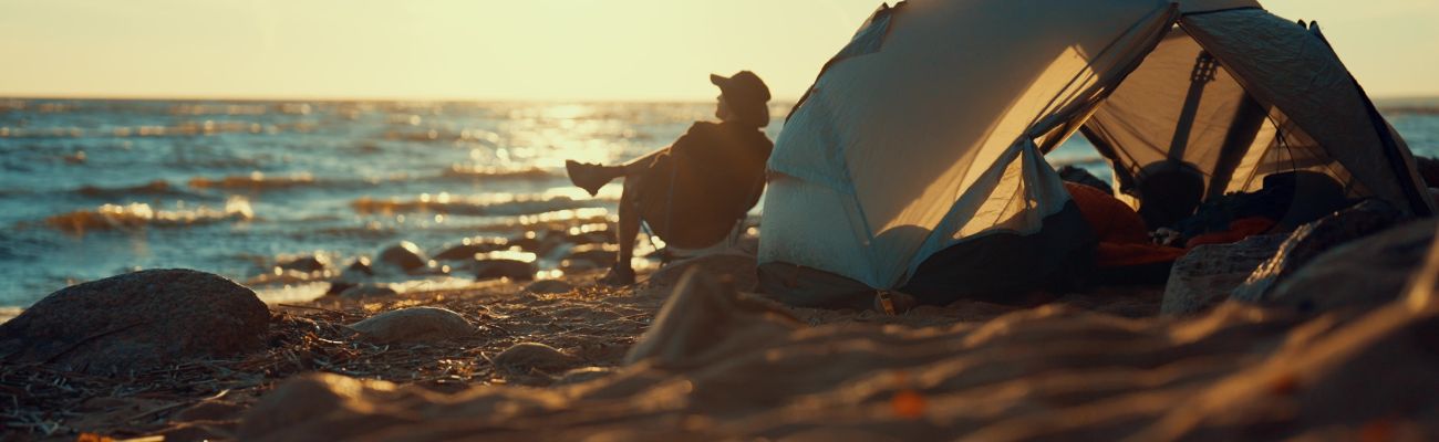 Kleine camping aan zee in Frankrijk